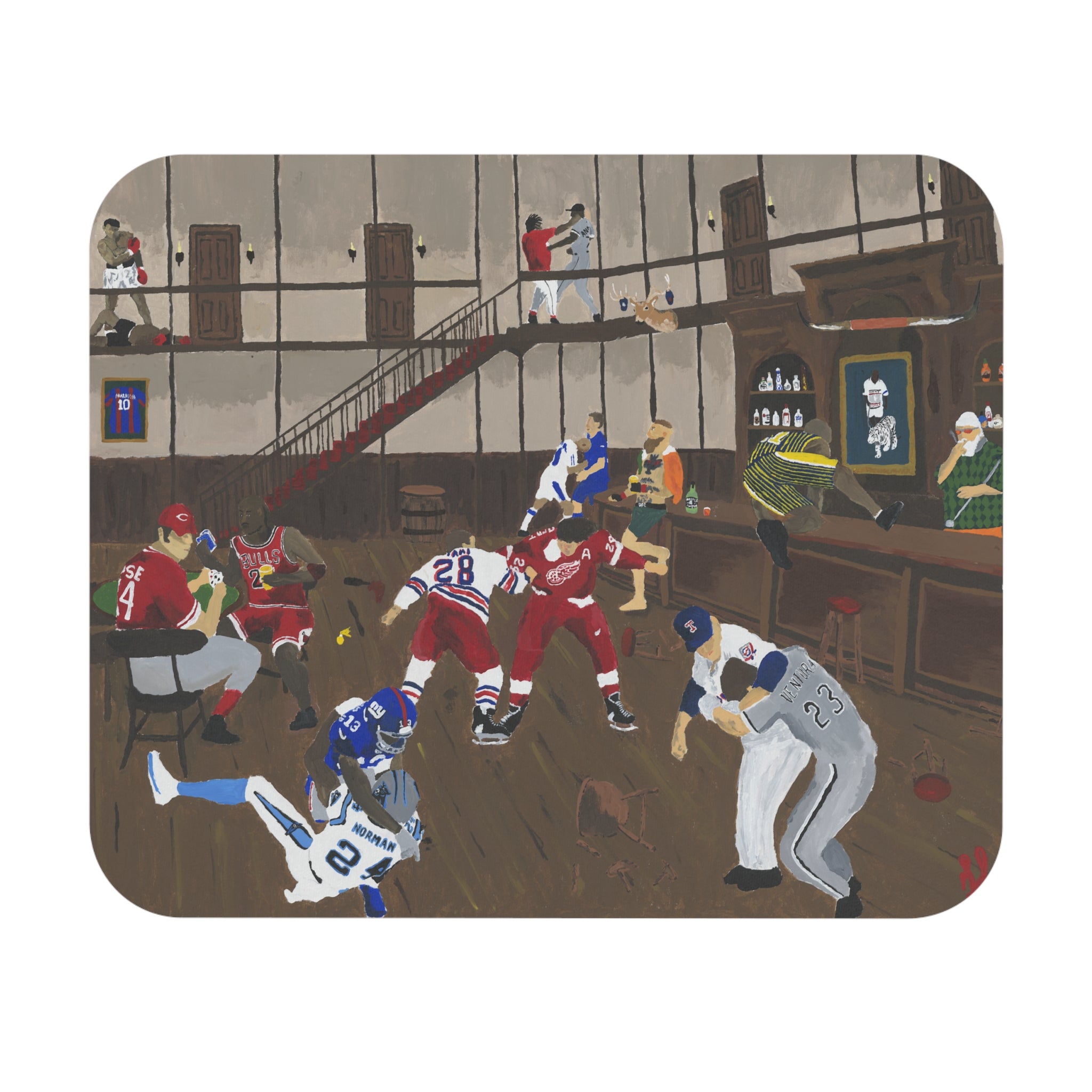 'Bar Fight' Mouse Pad